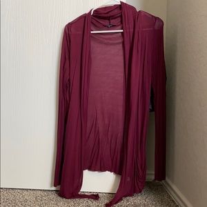 Burgundy cardigan